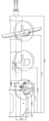 Фото Стойка амортизационная газовая задняя левая Jd JAS0048 Jd