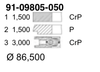 Фото Кольца поршневые 1 цилиндр, DAEWOO / LADA / OPEL / VAUXHALL, 86,5, 1.5x1.5x3, 0.5 Yenmak 9109805050 Yenmak