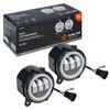 Фото Фара противотуманная светодиодная Lada Priora (2170) 9 диодов 12V/24V 32W 6500K с регулируемой световой границей (Белый/Ободок) Airline ALED076 Airline