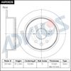 Фото ДИСК ТОРМОЗНОЙ ЗАДНИЙ ADVICS (R) LEXUS IS XE20 (05-13), TOY Advics A6R082B Advics