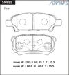 Фото Колодки тормозные MITSUBISHI Outlander 2.0MPi/2.4i 03> задние ADVICS к-т Advics SN895 Advics