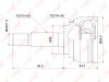 Фото ШРУС наружный MITSUBISHI Carisma 1.6-1.9D 95-06 Lynx CO7801 Lynx