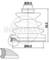 Фото Пыльник шруса 26*83*90 INTERPARTS BT-100 Interparts BT100 Interparts
