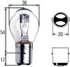 Фото Лампа накаливания, S1 12V 25/25W BA20d Hella 8GD008897121 Hella