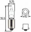 Фото Лампа накаливания    H6W 12V 6W BAX 9s Hella 8GH007643121 Hella