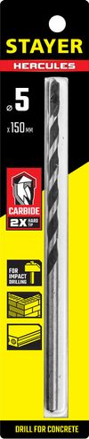 Фото STAYER Hercules, 5 x 150 мм, cверло по бетону, Professional (2915-150-05) Stayer 291515005Z01 Stayer