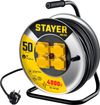 Фото STAYER Pro 325 силовой удлинитель на стальной катушке кг 3x2.5 50м 55076-50_z01 Stayer 5507650Z01 Stayer