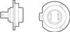 Фото Лампочка (H7) 55W 12V PX26D галогенная Aqua Vision Valeo 032523 Valeo