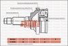 Фото ШРУС наружный комплект Mitsubishi 28/25 Urw 2106048 Urw