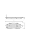 Фото КОЛОДКИ ТОРМОЗНЫЕ NISSAN PATHFINDER,NAVARA (2.5 CDI) (R16) ПЕРЕДНИЕ (4 Hankook Frixa FPE038 Hankook Frixa