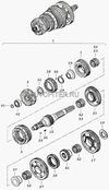 Фото Вал вторичный коробки переключения передачи Камаз Камаз 1421701105 Камаз