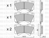 Фото Колодки тормозные TOYOTA LAND CRUISER 200 08- перед. Metelli 2208210 Metelli