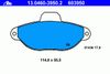 Фото Колодки тормозные дисковые передн, FIAT: PANDA 1.1/1.2 03-, PANDA Van 1.1/1.2 04-, PUNTO 1.7 D/55 1. Ate 13046039502 Ate