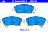 Фото Колодки тормозные дисковые передн, HONDA: CIVIC V Hatchback 1.6 16V Vtec/1.6 VTi 16V 91-95, CIVIC V купе 1.6 i Vtec/1.6 i Vtec 93-96, CIVIC V седан 1.6 16V Vtec/1.6 VTi 91-95, Ate 13046058202 Ate