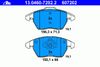 Фото Колодки тормозные дисковые /комплект 4 шт/ CITROEN C4 04, PEUGEOT 207 07/307 03/3008 09/308 07 Ate 13046072022 Ate