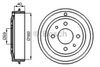 Фото Тормозной барабан Тормозной барабан задн. FIAT 500, 500 C, BRAVA, BRAVO I, Bosch 0986477083 Bosch
