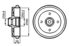 Фото Тормозной барабан Тормозной барабан задн. AUDI 50, 80 B1, 80 B2, COUPE B2 Bosch 0986477111 Bosch