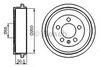 Фото Тормозной барабан Тормозной барабан задн. AUDI A2 Bosch 0986477133 Bosch