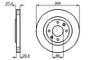 Фото ДИСК ТОРМОЗНОЙ CITROEN BERLINGO PEUGEOT PARTNER 96  ПЕРЕДНИЙ Bosch 0986478268 Bosch