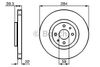 Фото Тормозной диск Тормозной диск передн Лев/Прав ALFA ROMEO 145, 146, 155 Bosch 0986478786 Bosch