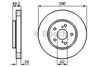 Фото ДИСК ТОРМОЗНОЙ TOYOTA CAMRY  V30  2 4 3 0 01 06 ПЕРЕДНИЙ ВЕНТ Bosch 0986478968 Bosch