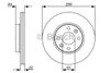 Фото ДИСК ТОРМОЗНОЙ ЛАДА X-RAY (15-) RENAULT KANGOO (09-) ПЕРЕДНИЙ (1ШТ.) B Bosch 0986479556 Bosch