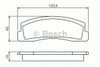 Фото Колодки тормозные дисковые /комплект 4 шт/ Lada Niva 1.7i/1.9D 93/Taiga II 1.7i 02 Bosch 0986494462 Bosch
