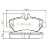 Фото Колодки тормозные дисковые MB 311 CDI Sprinter; Prod. Period: 04.2006 - | MB 315 CDI Sprinter; Prod. Bosch 0986495100 Bosch