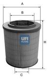 Фото Фильтр воздушный CITROEN JUMPER/FIAT DUCATO/PEUGEOT BOXER 2.2D-3.0D Ufi 2762800 Ufi