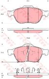 Фото колодки передние toyota avensis t22 (701- ) gdb3335 Trw/Lucas GDB3335 Trw/Lucas