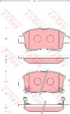 Фото Тормозные колодки передние TOYOTA COROLLA #E12# 01--, CELICA #T23# 99-- 1.6-1.8 VTI (Датчик: пласт.) Trw/Lucas GDB7075 Trw/Lucas