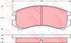 Фото Комплект тормозных колодок передн , NISSAN SUNNY I, SUNNY II Trw/Lucas GDB731 Trw/Lucas