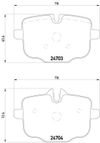 Фото Комплект тормозных колодок с противошумной пластиной Q+ задний BMW 5(F10) Textar 2470301 Textar