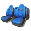 Фото Чехлы автомобильные велюр черный/синий "AUTOPROFI" Comfort (11 шт.) Autoprofi COM1105HBKBLM Autoprofi