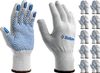 Фото ЗУБР ТОЧКА+, L-XL, х/б перчатки с покрытием из ПВХ-геля, противоскользящие, точки увеличенного размера, 13 класс, 10 пар, Профессионал (11451-K10) Зубр 11451K10 Зубр
