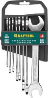Фото KRAFTOOL 8 шт, 8 - 24 мм, набор рожковых гаечных ключей (27033-H8C) Kraftool 27033H8CZ01 Kraftool