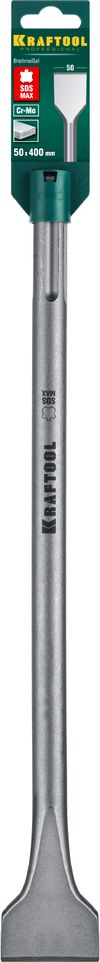 Фото KRAFTOOL ALLIGATOR, 50 х 400 мм, SDS-max, плоское широкое зубило (29334-50-400) Kraftool 2933450400Z01 Kraftool