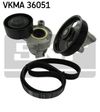Фото Комплект клиновых ремней (с роликами), шт Skf VKMA36051 Skf