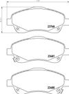 Фото Колодки TOYOTA Avensis (2003-2008)  передние Nisshinbo NP1048 Nisshinbo