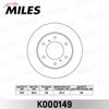 Фото Диск тормозной передний вентилируемый D=293мм MITSUBISHI L200 2005- Miles K000149 Miles