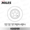 Фото Диск тормозной MECEDES W 80-500 0-/C9 80-500 04- передний вент.D=0мм. Miles K000191 Miles