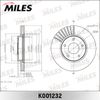 Фото Диск тормозной Nissan Juke (F15) 10-, Tiida (C12) 12-, Sentra 14- передний Miles K001232 Miles