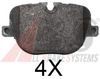 Фото Колодки тормозные LAND ROVER RANGE ROVER III (LM) 02-, RANGE ROVER SPORT (LS) 05- Abs 37802 Abs