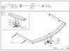 Фото Фаркоп оцинкованный Mazda 3 седан/хетчбек 2003-2009, Mazda 3 седан/хетчбек 2009-2013, Ford Focus III хетчбек 2011-2019 условно-съемное крепление шара Galia M106A Galia