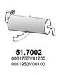 Фото Глушитель Smart FORTWO купе (450) 0.6, 0.7 с катализатором Asso 517002 Asso