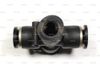Фото Фитинг пластиковый для пневматики 10mm, X-образный Zevs PZA10P Zevs