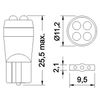 Фото Лампа LEDO светодиодная W5W W2.1x9.5D Ledo 12966L4L1B Ledo