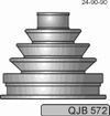 Фото "КОМПЛЕКТ ПЫЛНИКА, ПРИВОДНОЙ ВАЛ" Qh QJB572 Qh