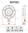 Фото Д�иск перфорированный. слотированный. вентилируемый Tayga BDF062 Tayga