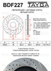 Фото Диск тормозной TOYOTA Rav 4 (94-) задний перфорированный комплект TAYGA Tayga BDF227 Tayga